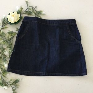 NWOT Topshop Moto mini denim jean skirt W28